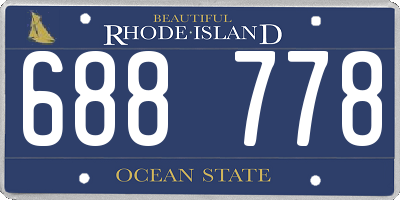 RI license plate 688778