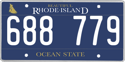 RI license plate 688779