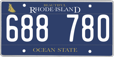 RI license plate 688780