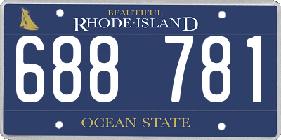 RI license plate 688781