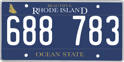 RI license plate 688783