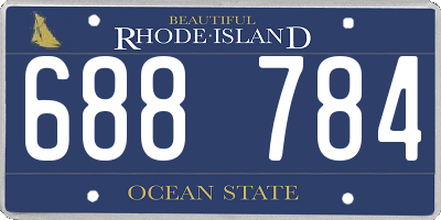RI license plate 688784