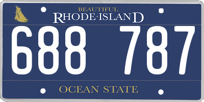 RI license plate 688787