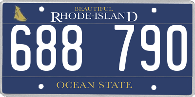RI license plate 688790