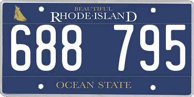RI license plate 688795