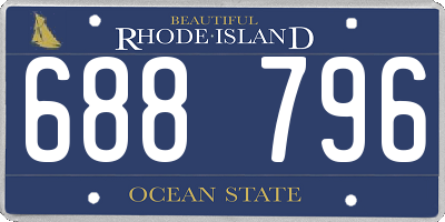 RI license plate 688796