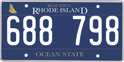 RI license plate 688798