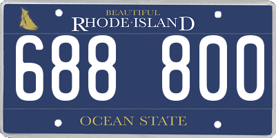 RI license plate 688800