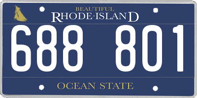 RI license plate 688801