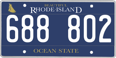 RI license plate 688802