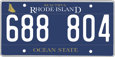 RI license plate 688804