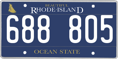 RI license plate 688805