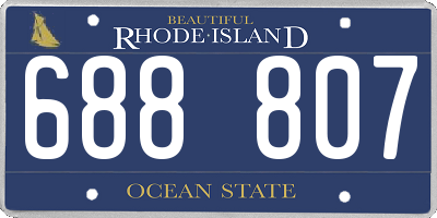 RI license plate 688807
