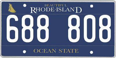 RI license plate 688808