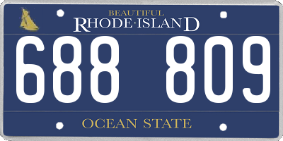 RI license plate 688809