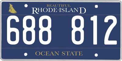 RI license plate 688812