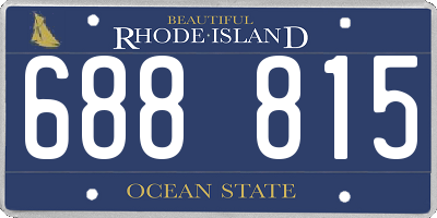 RI license plate 688815