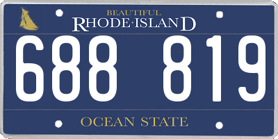 RI license plate 688819