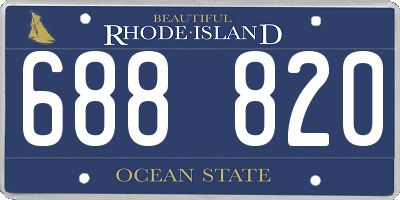 RI license plate 688820