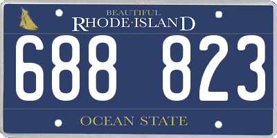 RI license plate 688823