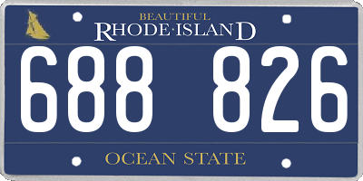 RI license plate 688826