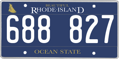 RI license plate 688827