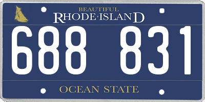 RI license plate 688831