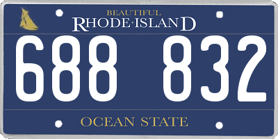 RI license plate 688832