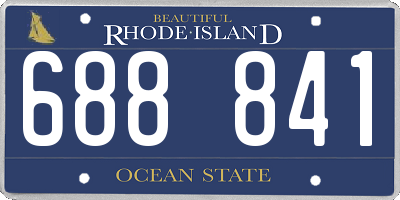 RI license plate 688841