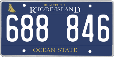 RI license plate 688846