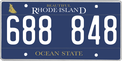 RI license plate 688848