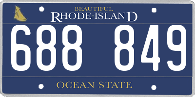 RI license plate 688849