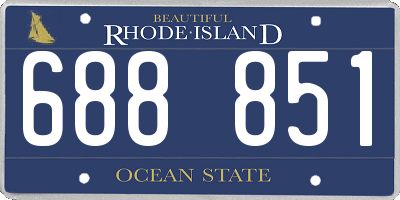 RI license plate 688851