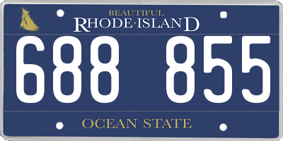 RI license plate 688855