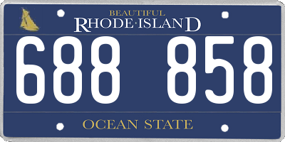 RI license plate 688858