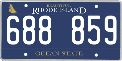 RI license plate 688859