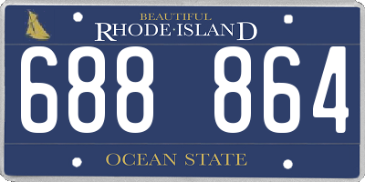 RI license plate 688864