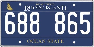 RI license plate 688865