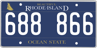 RI license plate 688866