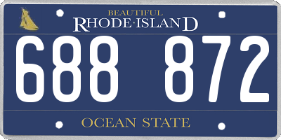 RI license plate 688872