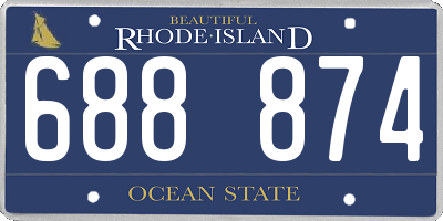RI license plate 688874