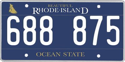 RI license plate 688875