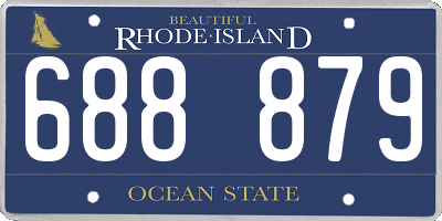 RI license plate 688879