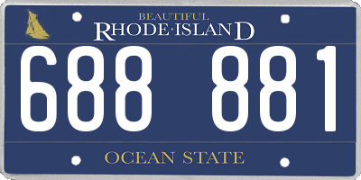 RI license plate 688881