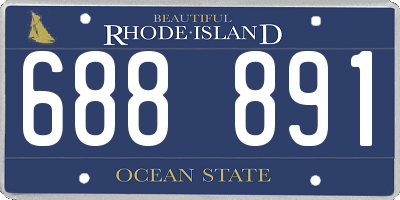 RI license plate 688891