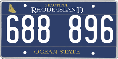 RI license plate 688896