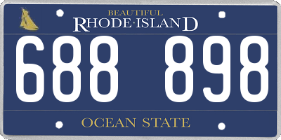 RI license plate 688898