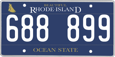 RI license plate 688899