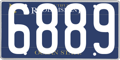 RI license plate 6889