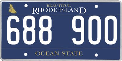 RI license plate 688900